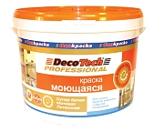 Краска влагостойкая DecoTech Professional моющаяся база WA 10 л