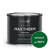 Эмаль термостойкая Elcon Max Therm антикоррозийная до 700 С RAL6002 зелёный 0,4 кг