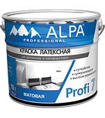 Краска универсальная Alpa Profi 7 латексная база А 10 л