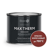 Эмаль термостойкая Elcon Max Therm антикоррозийная до 700 С RAL3009 красно-коричневый 0,4 кг