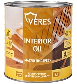 Масло Veres Interior Oil для внутренних и наружных работ белый 3 л