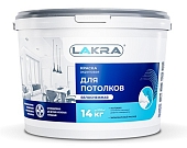 Краска интерьерная Lakra для потолка белоснежная 14 кг