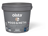 Краска универсальная Olsta Wood&metal по дереву и металлу база A 0,9 л