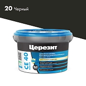 Затирка цементная Церезит CE 40 Premium эластичная №20 чёрный 2 кг